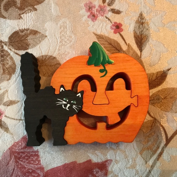 3 Halloween Wooden Puzzles Decor - Picture 2 of 5